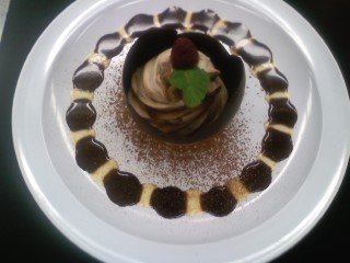 White & Dark chocolate mousse