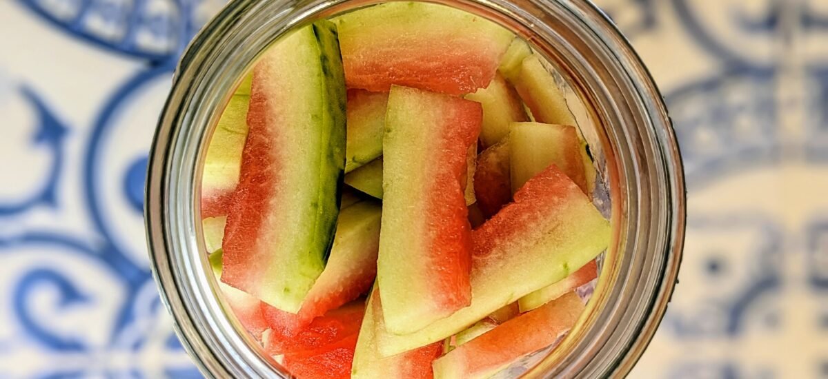 Pickled watermelon rinds