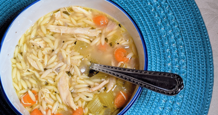 lemon chicken orzo soup